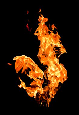 Fire flames raising high clipart