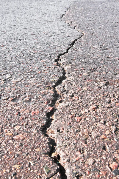 Close-up of crack on the road — Stock Photo, Image