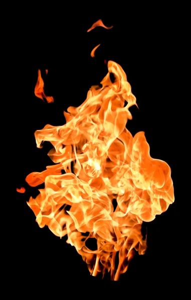 Płomienie pożaru podnoszenie wysokiej — Zdjęcie stockowe