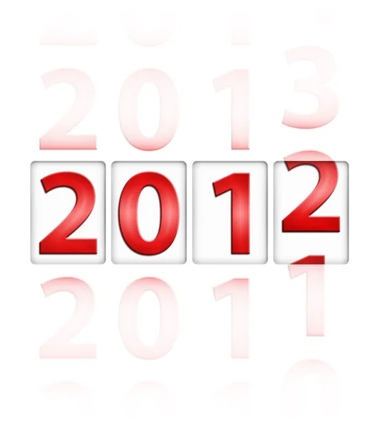 Ändra år från 2011 till 2012 — Stockfoto