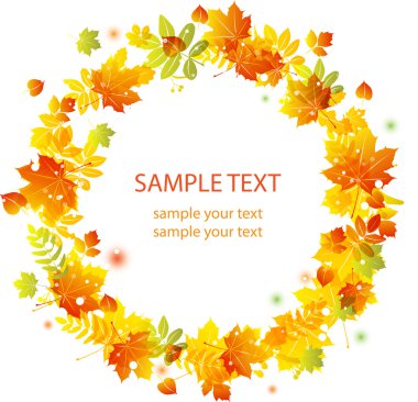 Autumn leaves background. vector banner clipart