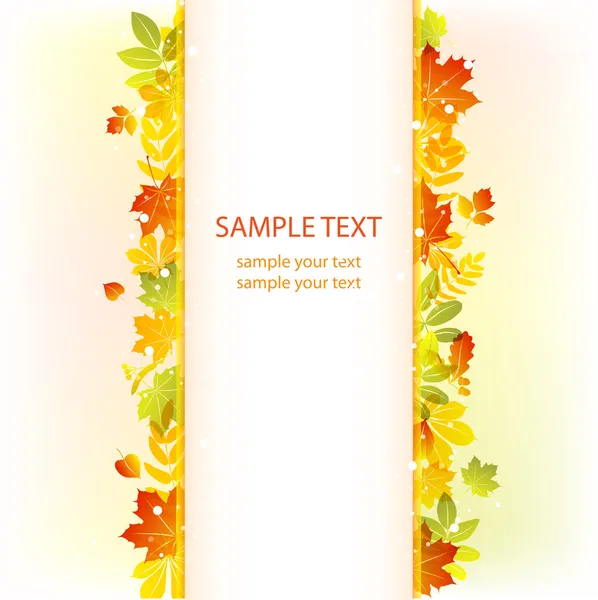 Autumn leaves background. vector banner — Stock Vector
