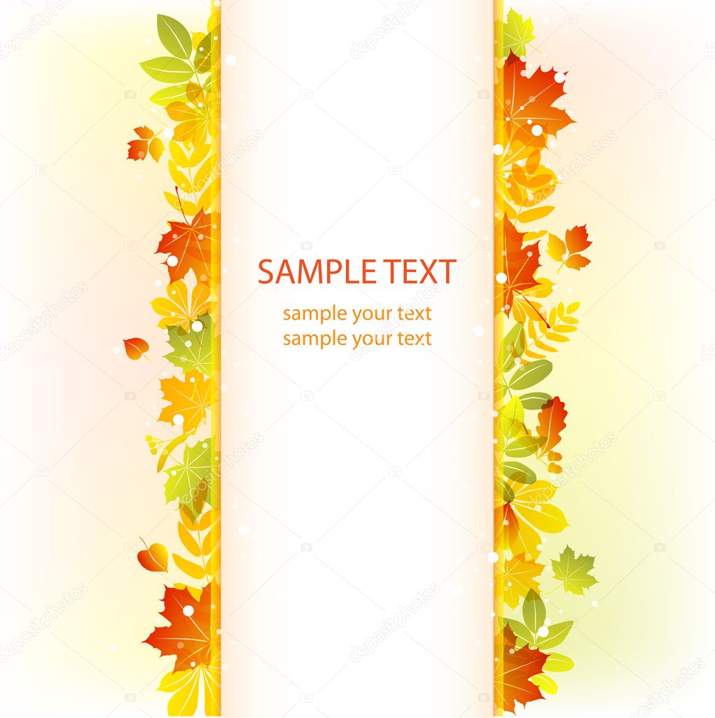 Autumn leaves background. vector banner