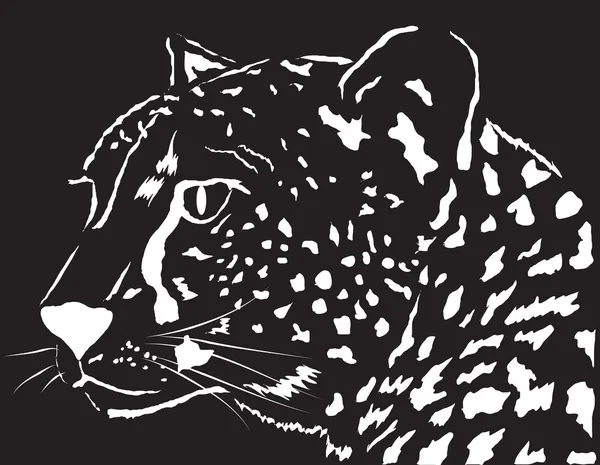 Portrait of a leopard. Vector illustration — Stock Vector