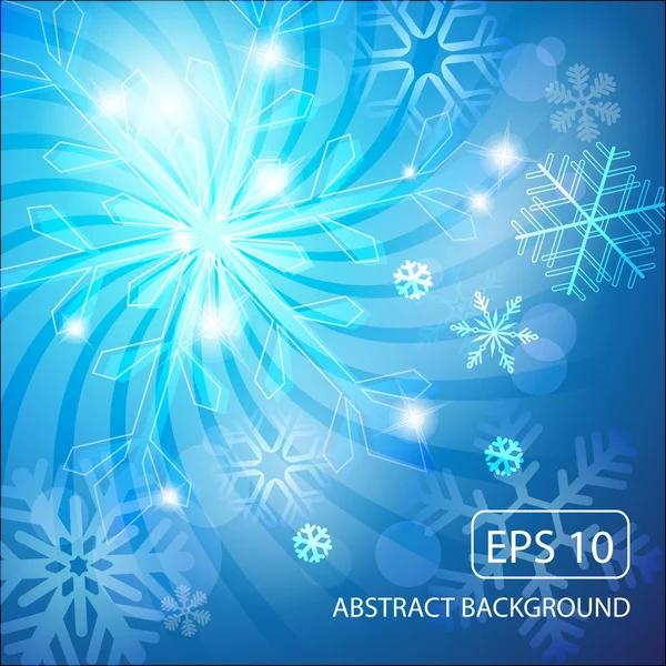 Abstrakt jul bakgrund med snöflingor — Stock vektor