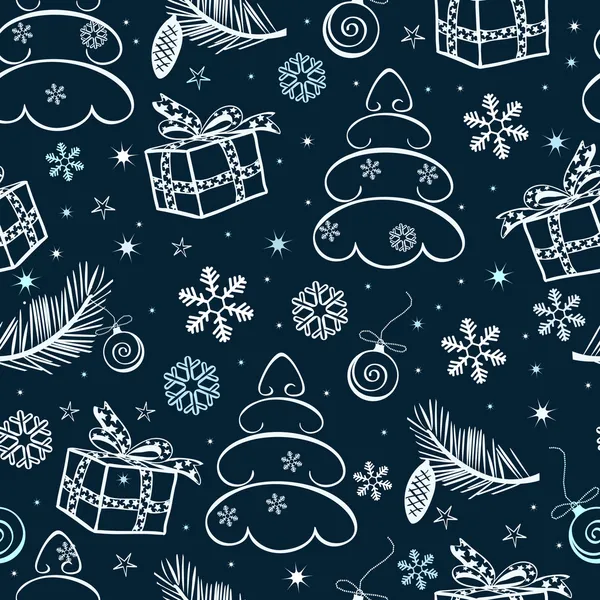 Christmas seamless vector abstract background — Stock Vector
