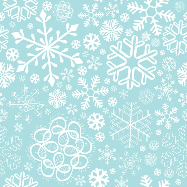 雪花圣诞与新年无缝模式 — 图库矢量图片