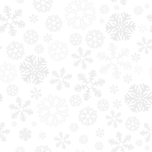 Schneeflocke Weihnachten und Neujahr nahtlose Muster — Stockvektor