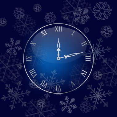 Christmas wall clock background clipart