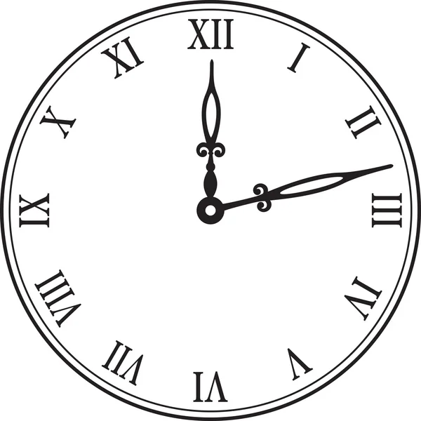 Relógio preto. ilustração vetorial — Vetor de Stock