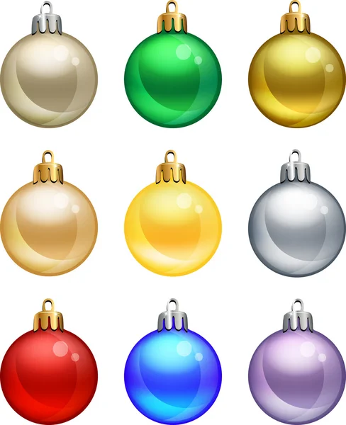 Set de bolas de Navidad aisladas . — Archivo Imágenes Vectoriales