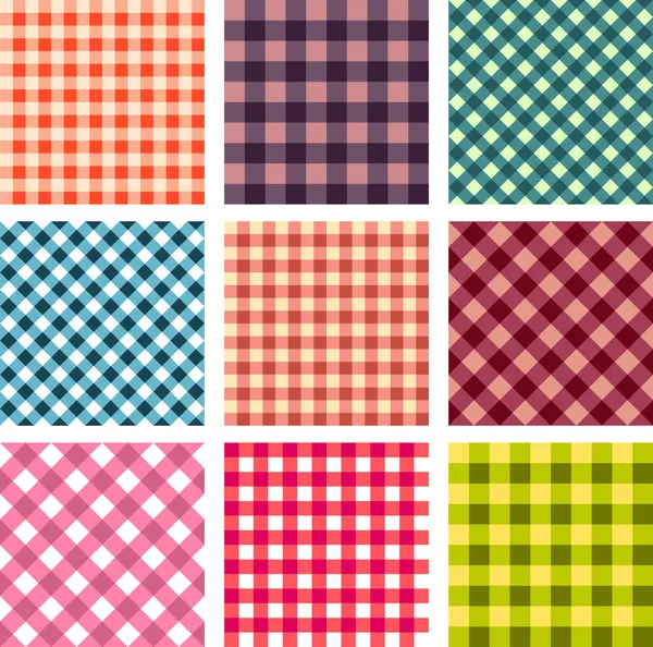 Abstract seamless square pattern set — Stock Vector