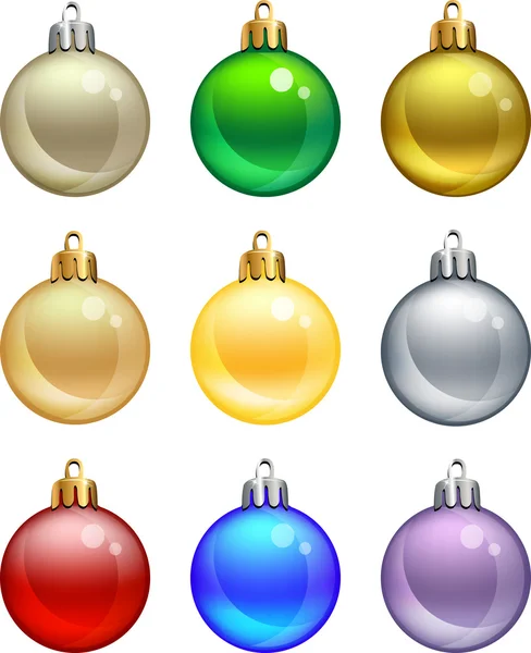Set de bolas de Navidad aisladas . — Archivo Imágenes Vectoriales