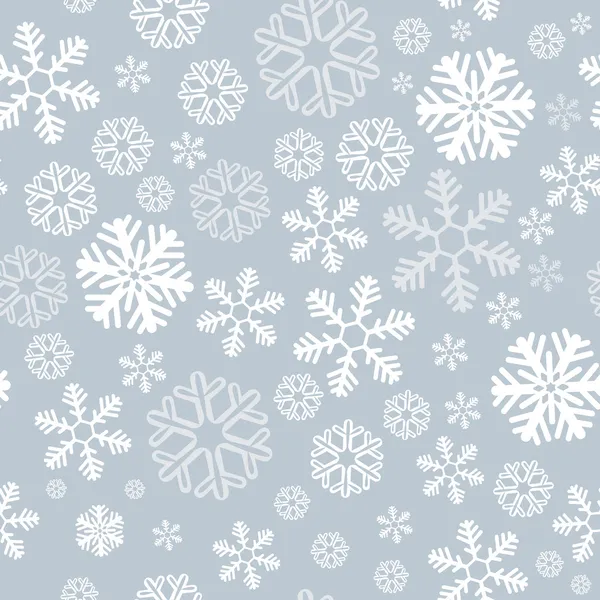 Flocon de neige fond sans couture — Image vectorielle