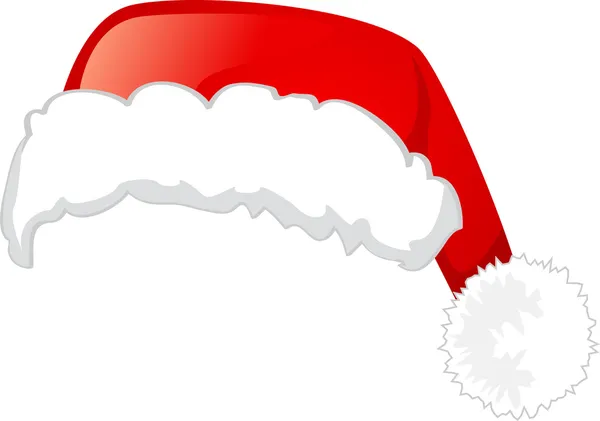Sombrero de Santa Claus, aislado sobre fondo blanco — Vector de stock