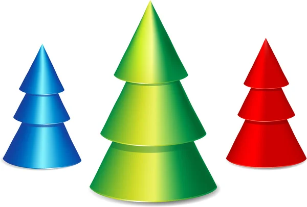 Christmas tree set. Vector illustration. — Stock Vector