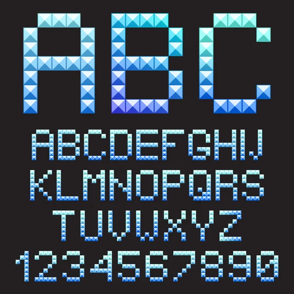 Ice alfabetet bokstäver. — Stock vektor