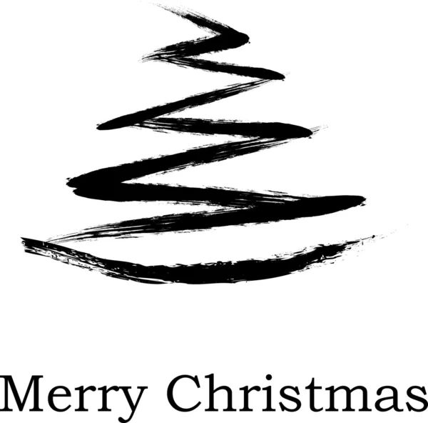 Abstrakt julgran på vit bakgrund — Stock vektor