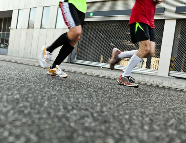 Şehir maraton koşusu — Stok fotoğraf
