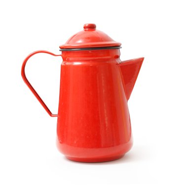 Red teapot clipart