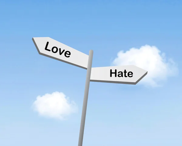 Sevgi ya da nefret — Stok fotoğraf