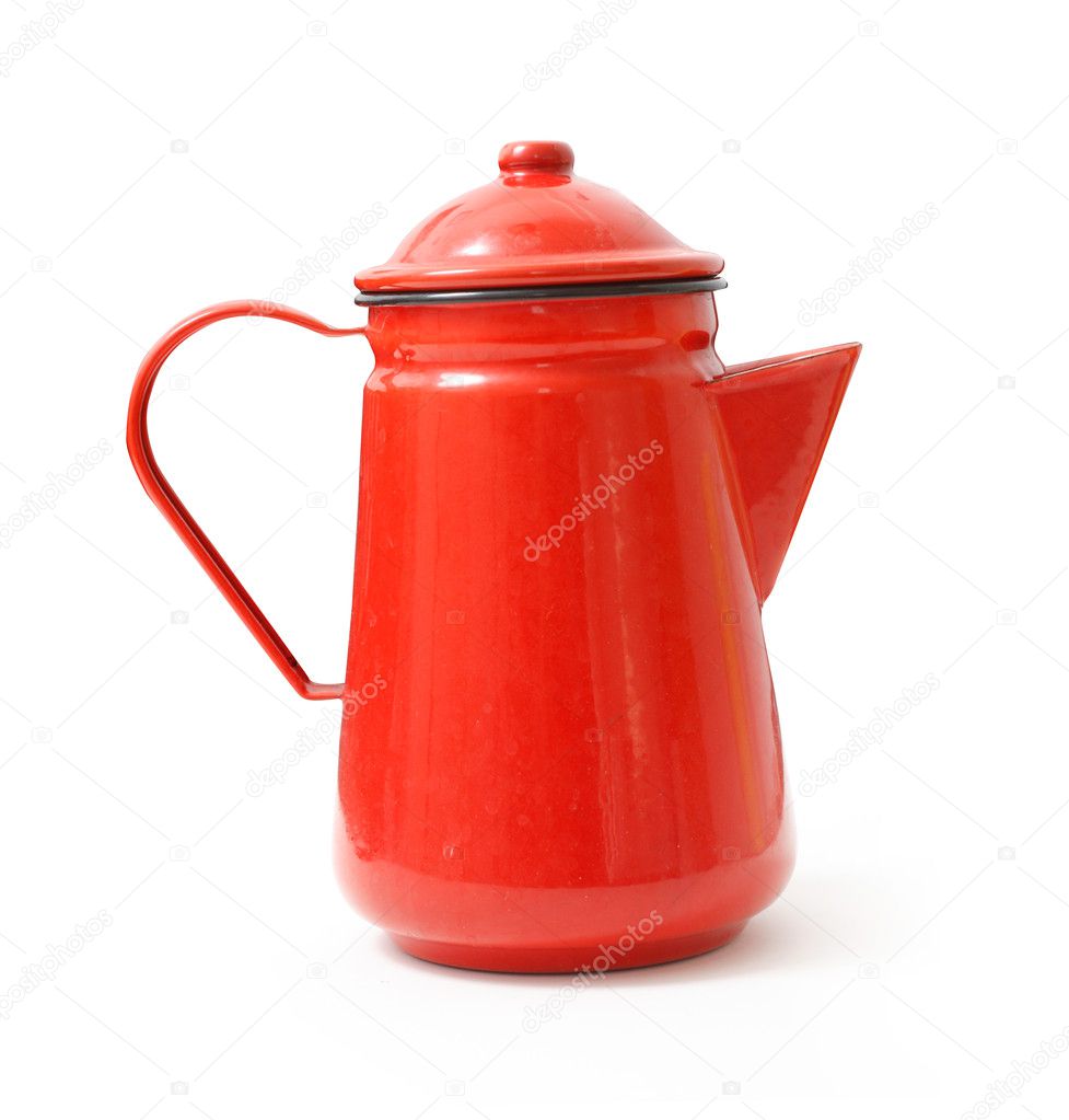 Red teapot