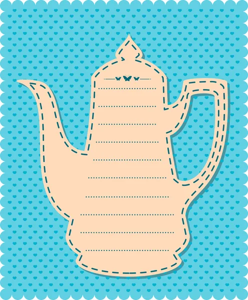 Εκλεκτής ποιότητας γλυκό τσάι κατσαρόλα. διάνυσμα — Διανυσματικό Αρχείο