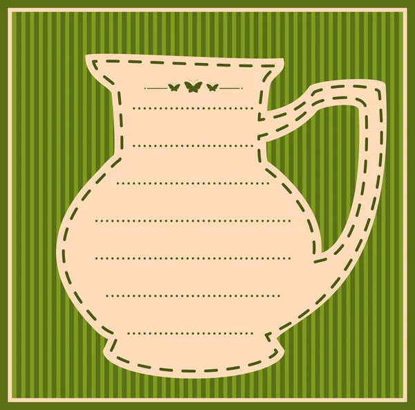 Винтажный сладкий чайник. Вектор — стоковый вектор