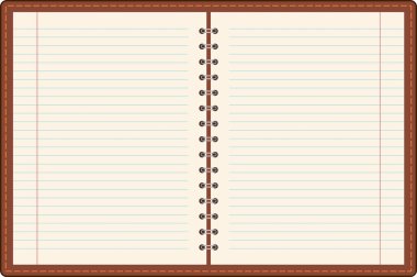 Pages of ruled notebook paper. Vector clipart