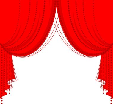 Red curtain clipart