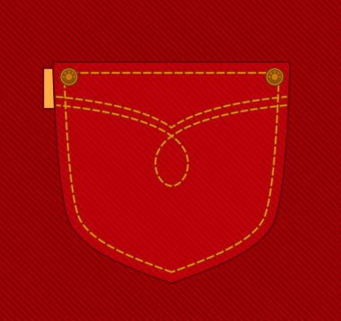 Jean pocket. clipart