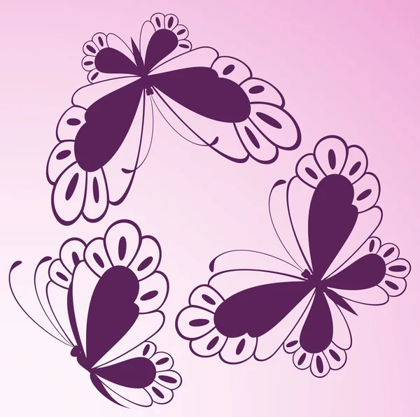 Όμορφες πεταλούδες — Διανυσματικό Αρχείο