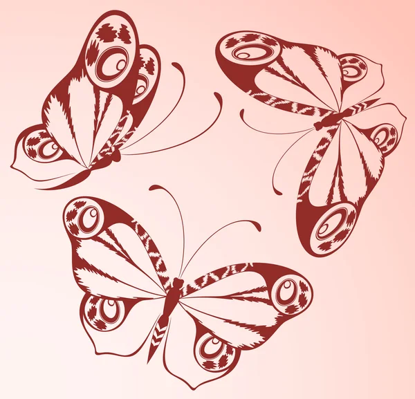 Hermosas mariposas — Archivo Imágenes Vectoriales