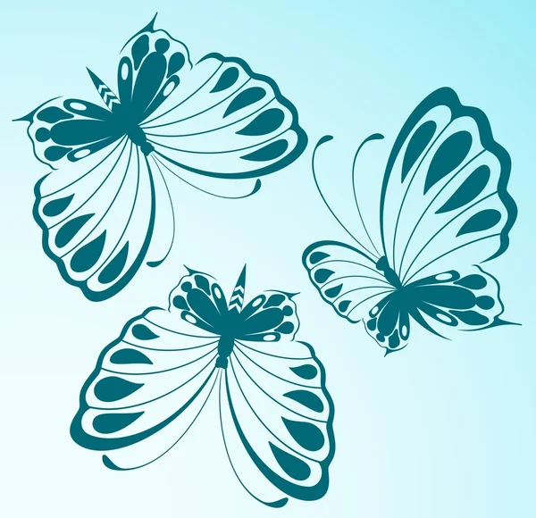 Piękne motyle — Wektor stockowy