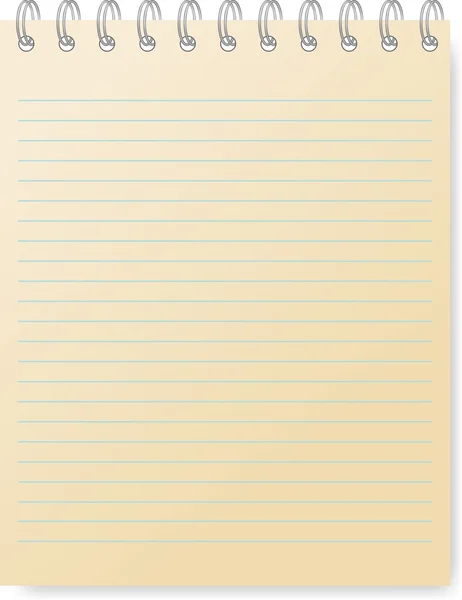 Pages of ruled notebook paper. Vector — Stock Vector