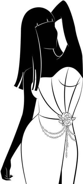 Femmes sexy en robe — Image vectorielle