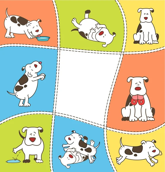 Conjunto de cães de desenhos animados —  Vetores de Stock