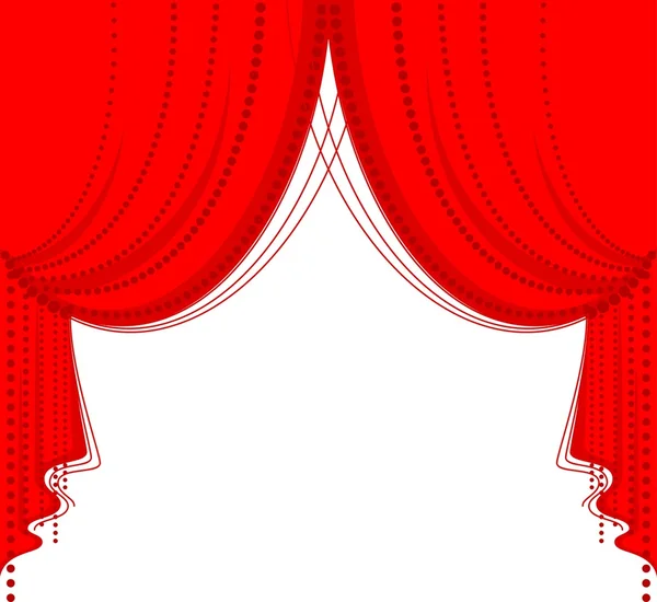 stock vector Red curtain