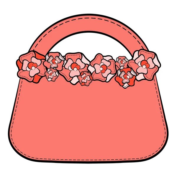Bolsa de mujer de dibujos animados. Conjunto de vectores — Vector de stock