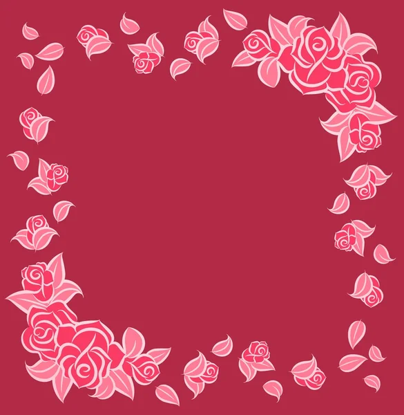 Fond avec de belles roses . — Image vectorielle