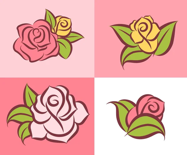 Fondo con hermosas rosas — Vector de stock