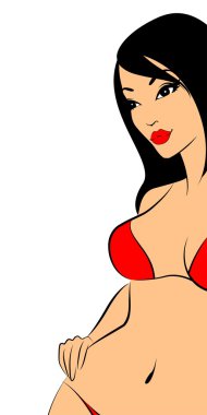 Silhouette of beautiful sexy woman clipart