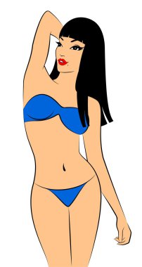 Silhouette of beautiful sexy woman clipart