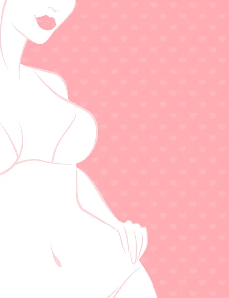 Silhouette de beau corps féminin . — Image vectorielle