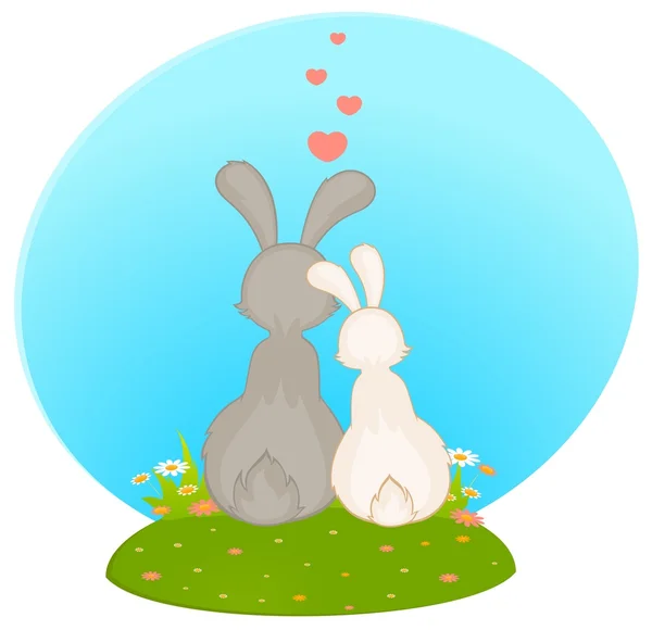 Vecteur dessin animé petits lapins jouet — Image vectorielle