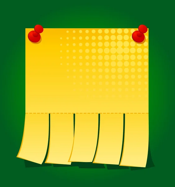 Žlutá prázdné reklama s řezané listy. vektor — Stockový vektor