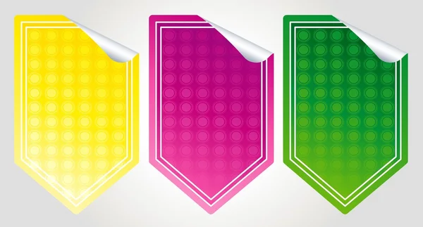 Etiquetas coloridas sobre un fondo para un diseño — Vector de stock