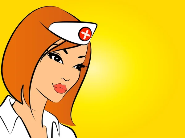 美しい看護師 — ストックベクタ