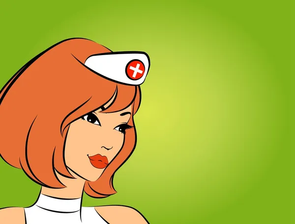 Schöne Krankenschwester — Stockvektor