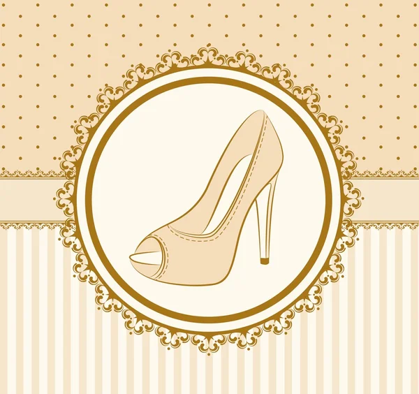 Belle paire de chaussures avec talon haut — Image vectorielle
